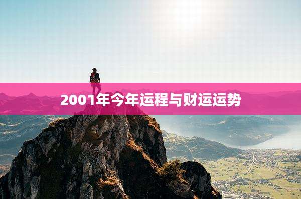 2001年今年运程与财运运势