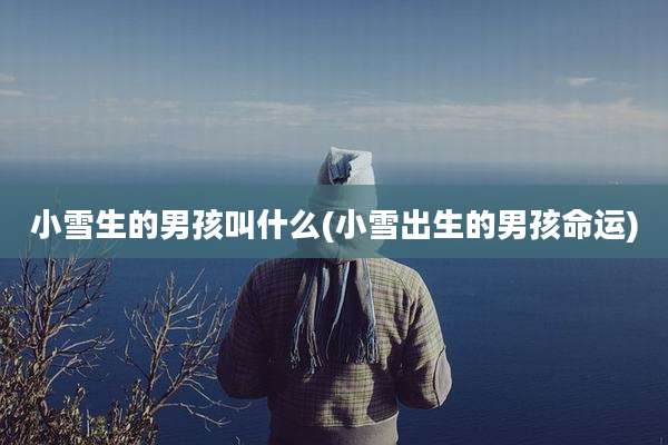小雪生的男孩叫什么(小雪出生的男孩命运)