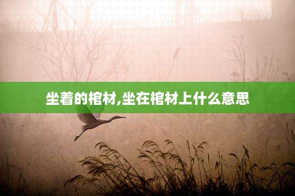 坐着的棺材,坐在棺材上什么意思