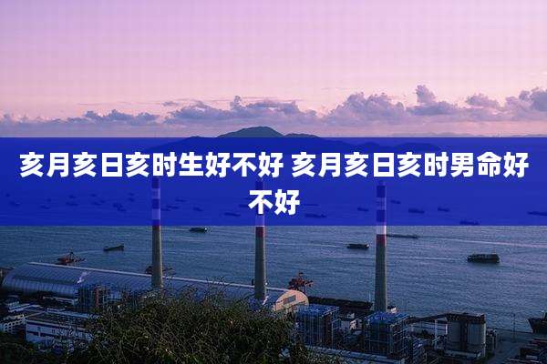 亥月亥日亥时生好不好 亥月亥日亥时男命好不好
