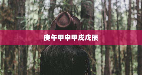 庚午甲申甲戌戊辰