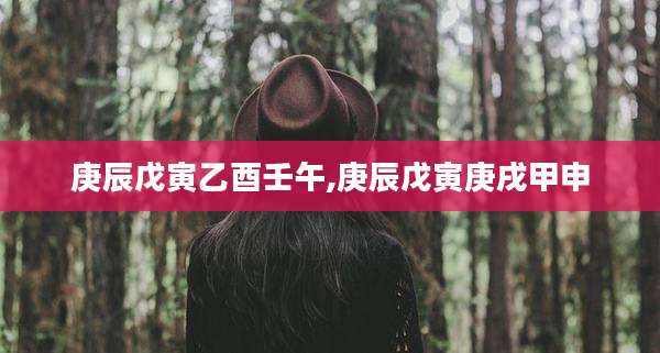 庚辰戊寅乙酉壬午,庚辰戊寅庚戌甲申