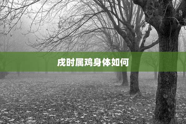 戌时属鸡身体如何